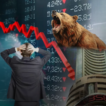 शेयर बाजार में गिरावट, सेंसेक्स 800 अंक टूटा, 11 सेक्टर लाल में।