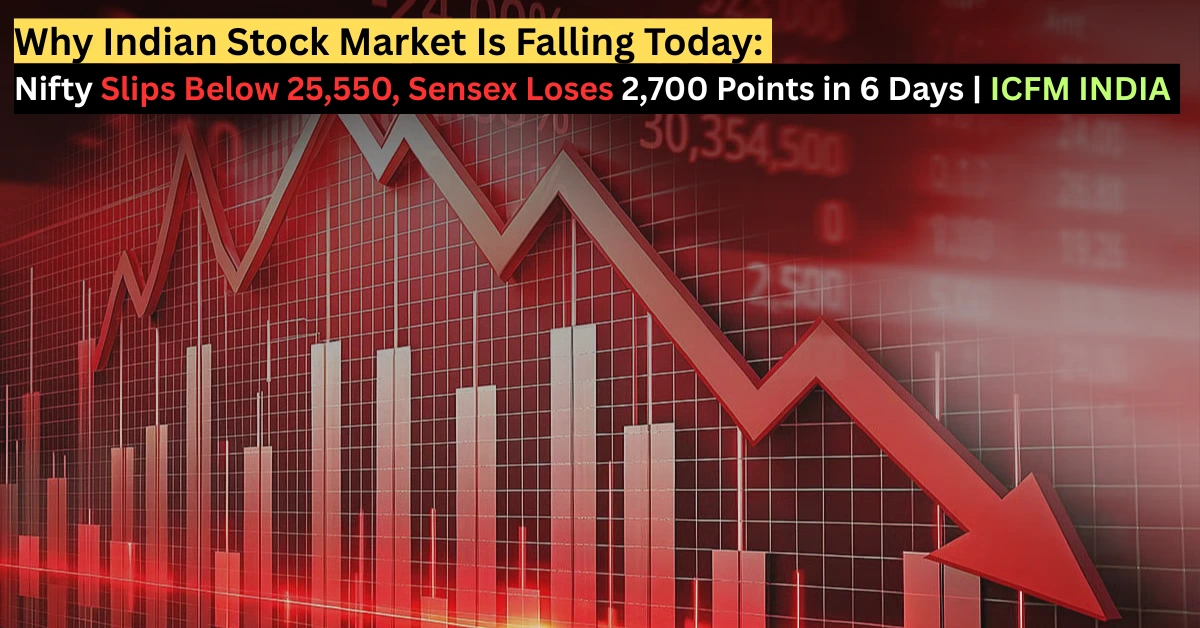 why stock market is falling today, nifty today, sensex today, stock market news india, market down today